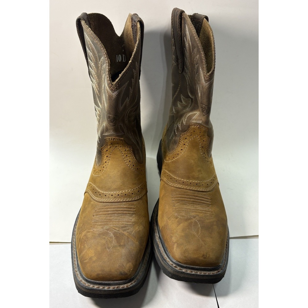 Ariat Sierra Wide Square Steel Toe Work Boots Men 10D 10010148 ASTM F2892